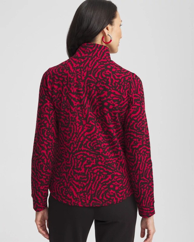 Zenergy French Terry Half Zip Pullover Top - image 3
